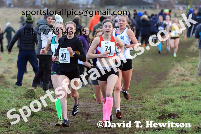 Womens Under-17s 2024 Northern Cross Country Champs., Sedgefield. Photo: David T. Hewitson/Sports for All Pics